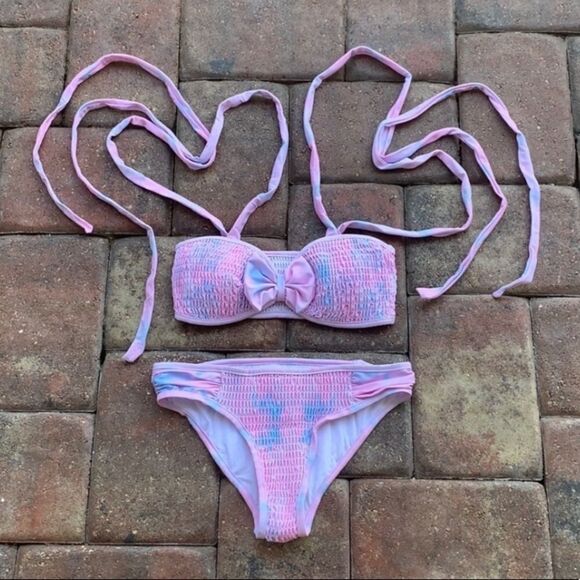 NEW! “Fancy, Cotton Candy” Smocked Bikini Set 🍭 - Picture 11 of 12